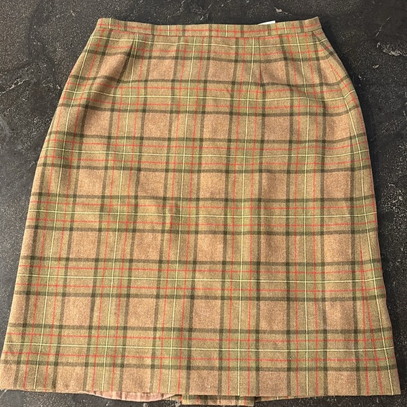 Vintage Lands' End Plaid Skirt size 12 - Picture 3 of 8